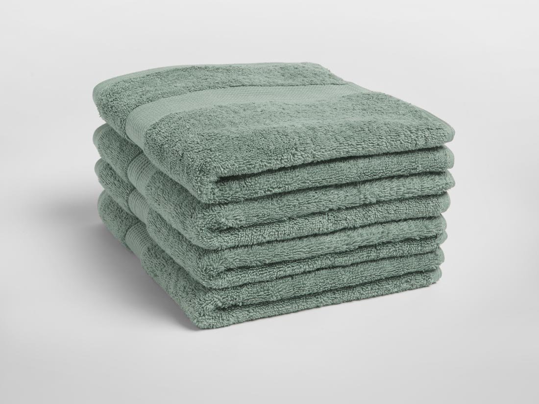 Enten bladerdeeg Twee graden Handdoeken terry sea green 50x100 | Yumeko