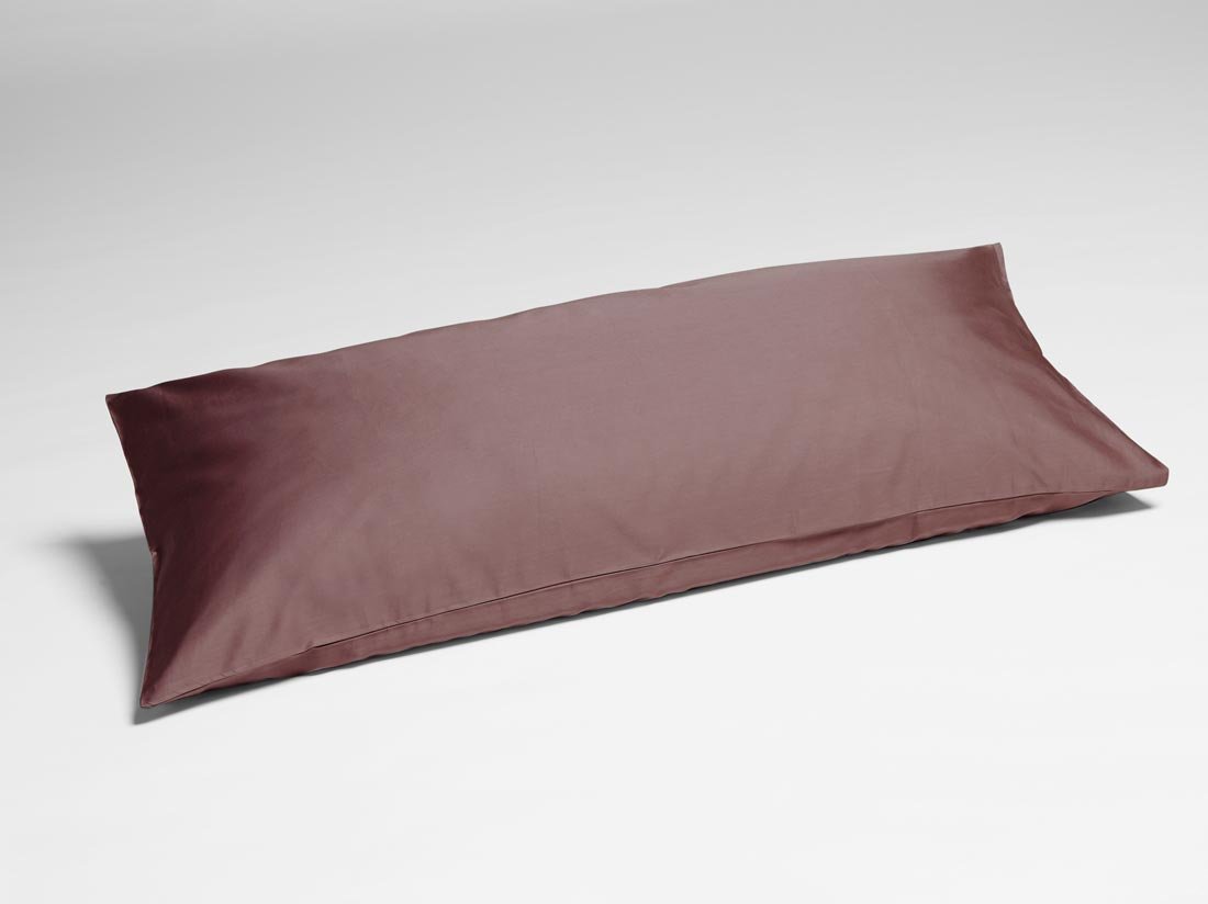 Yumeko Kussensloop katoen satijn rose brown 40x80 100 biologisch en fairtrade katoen, satijn geweven