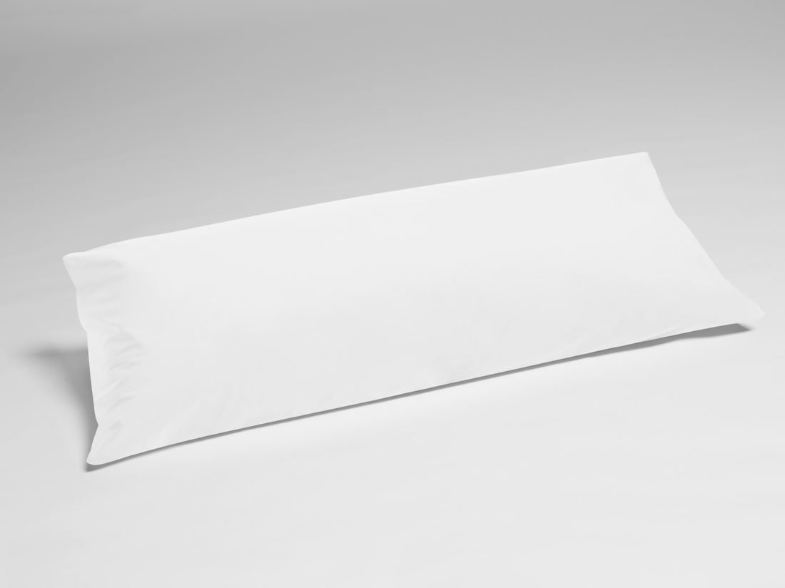 Image of Yumeko Kussensloop percal pure white 40x80 100% biologisch en fairtrade katoen