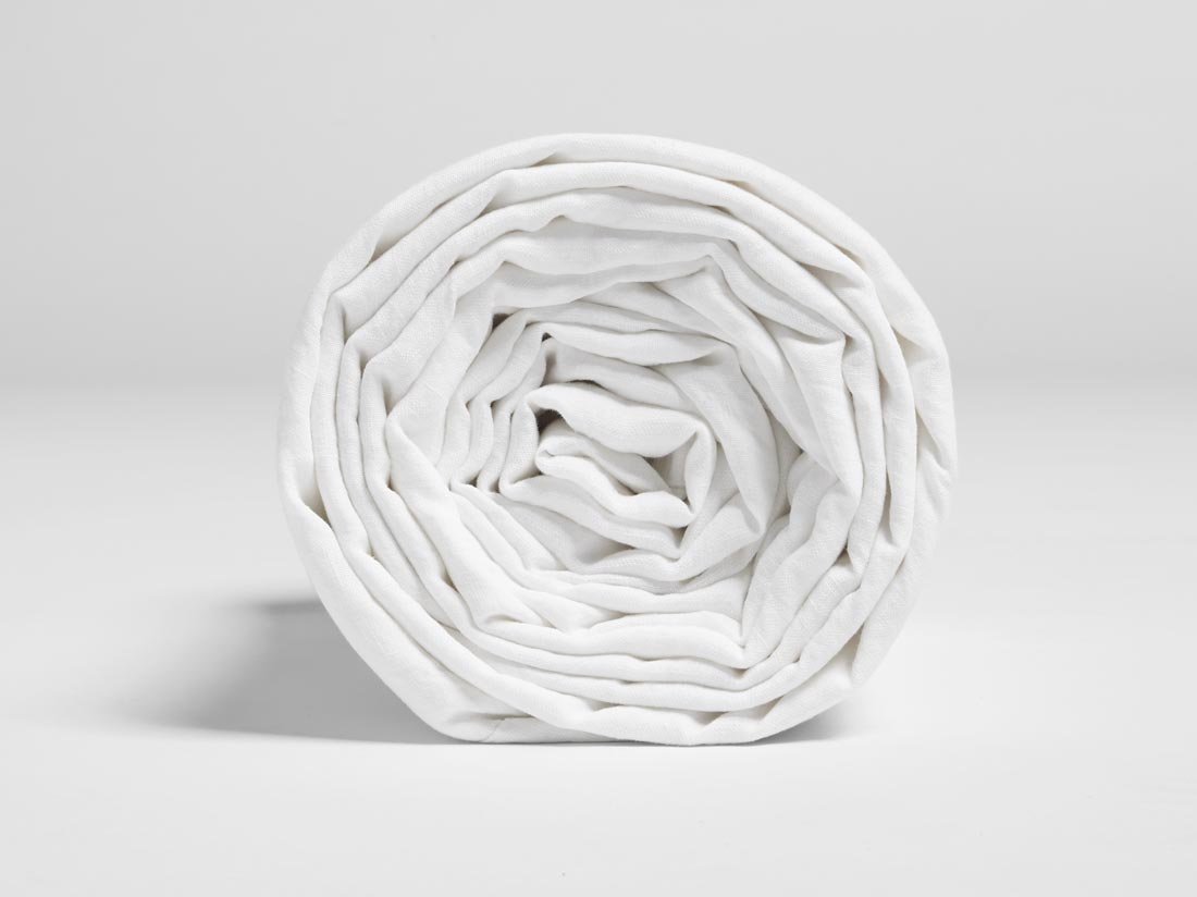 Image of Yumeko Laken gewassen linnen pure white 100% gewassen linnen