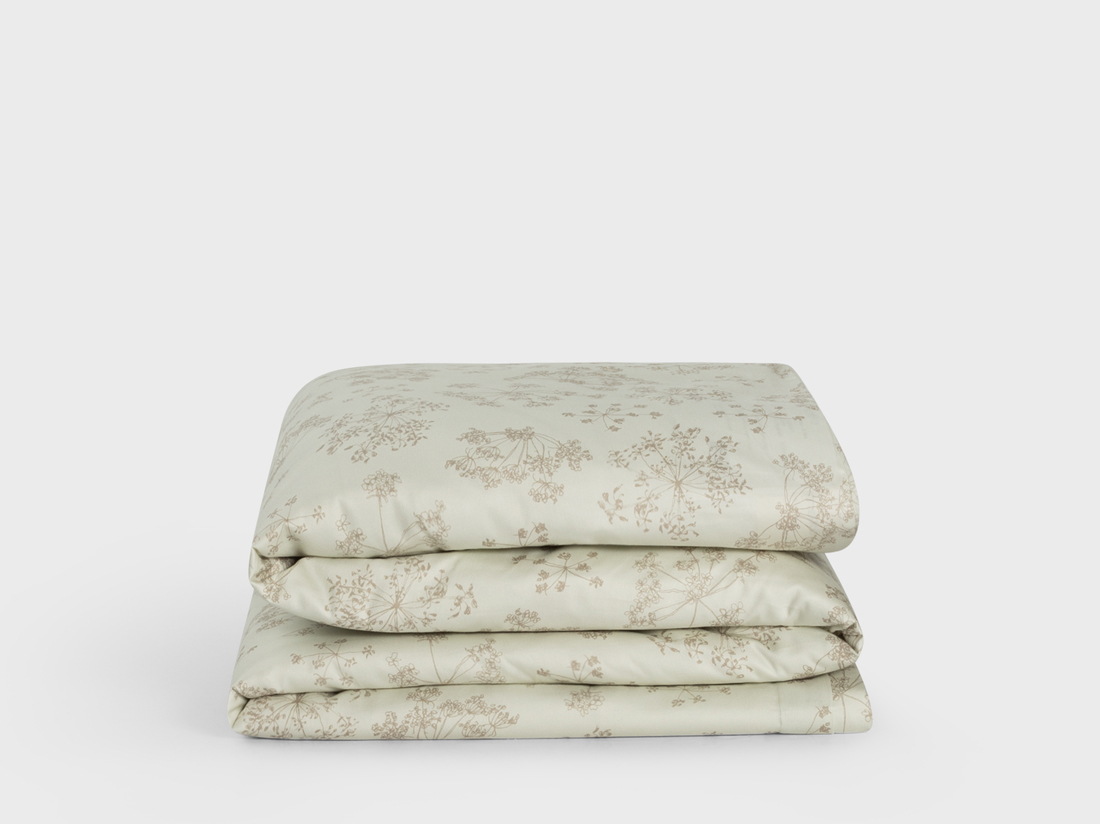 Yumeko Kinderdekbedovertrek katoen satijn natural bloom 100x135 100 biologisch katoen, satijn geweven