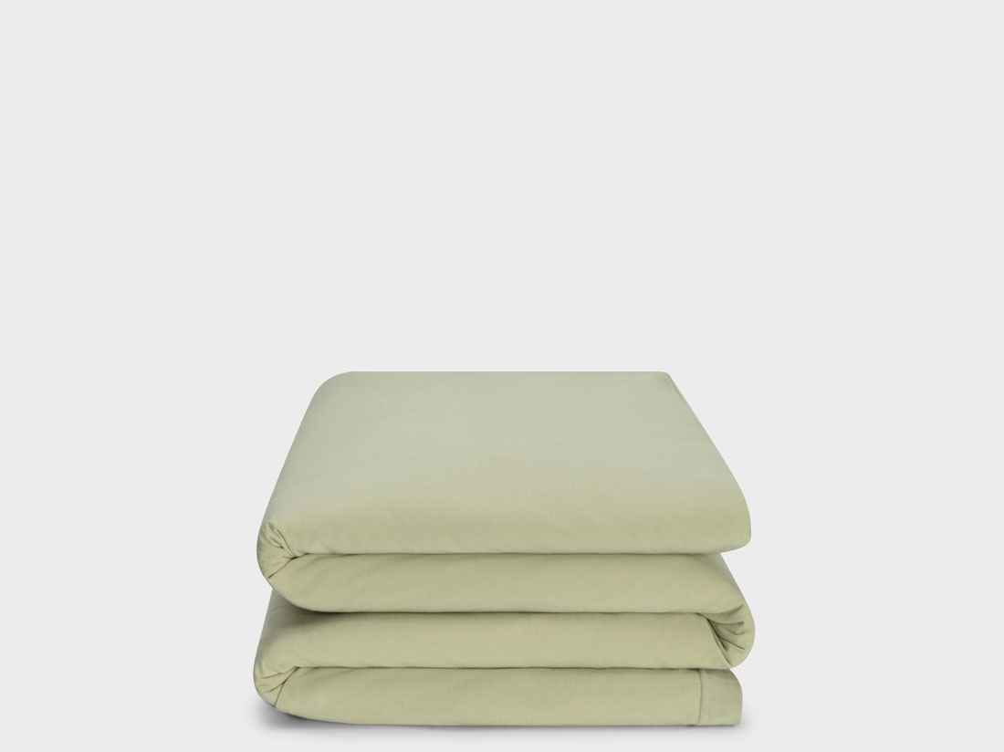 Yumeko Kinderdekbedovertrek jersey pistachio green 120x150 100 biologisch en fairtrade katoen, jersey katoen (gebreid)