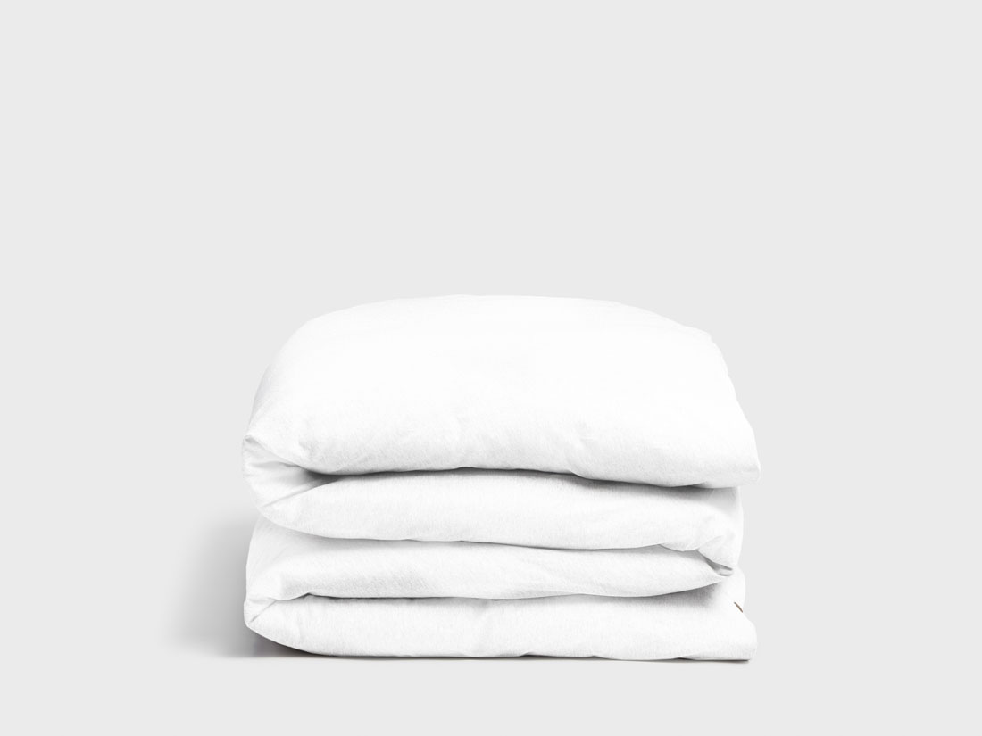 Image of Yumeko Kinderdekbedovertrek jersey pure white 120x150 100% biologisch en fairtrade katoen, jersey katoen (gebreid)