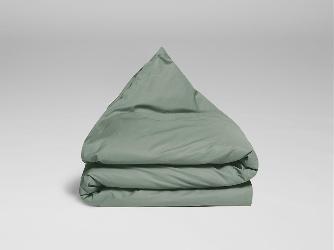 Yumeko Kinderdekbedovertrek percal jade green 100x135 100 biologisch en fairtrade katoen, percal geweven