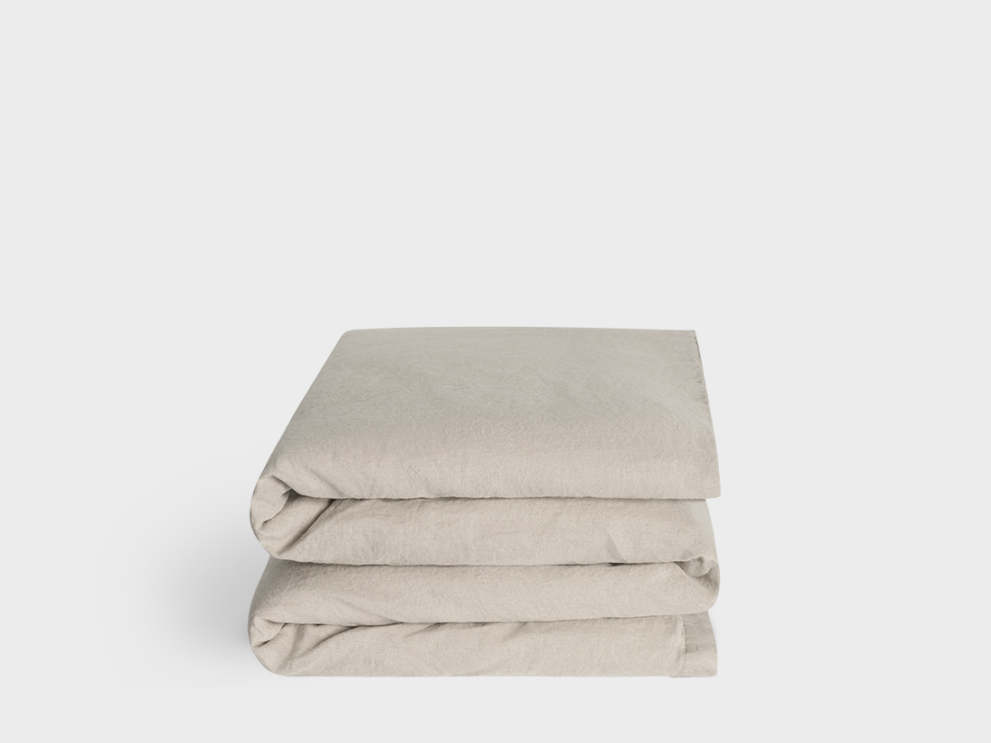 Yumeko Kinderdekbedovertrek gewassen linnen natural 100x135 100 gewassen linnen