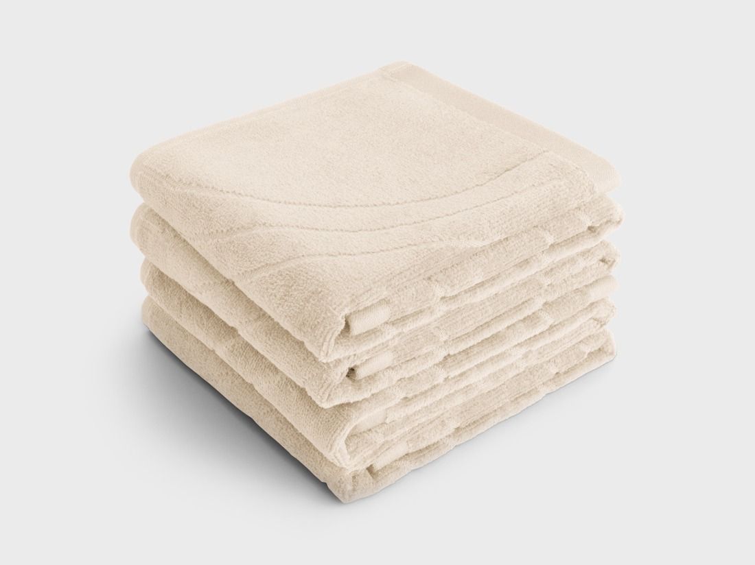 Gastendoekjes velours soft sand 30x50 - 4 st
