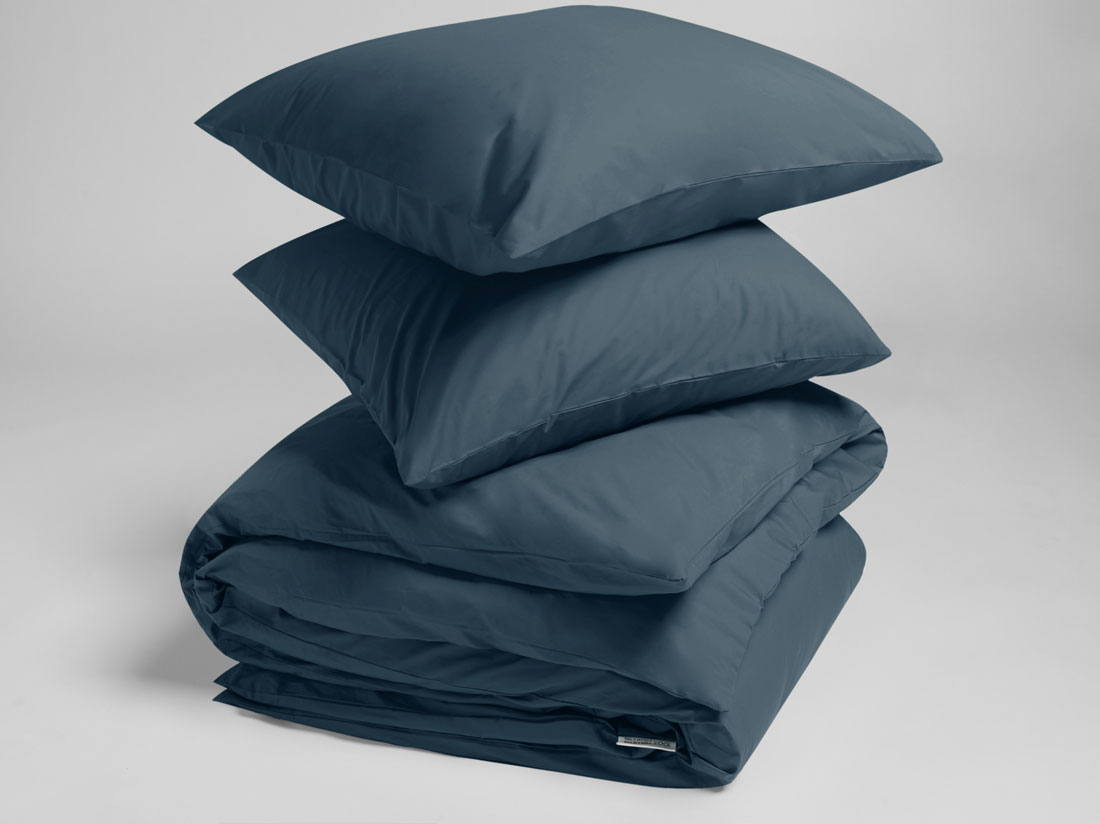 Yumeko Overtrekset percal blue 240x220 2 60x70 100 biologisch en fairtrade katoen, percal geweven