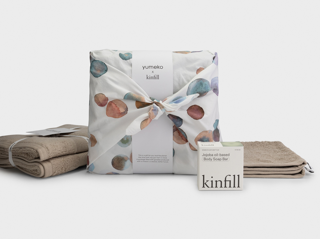 Yumeko Bath time cadeauset warm taupe