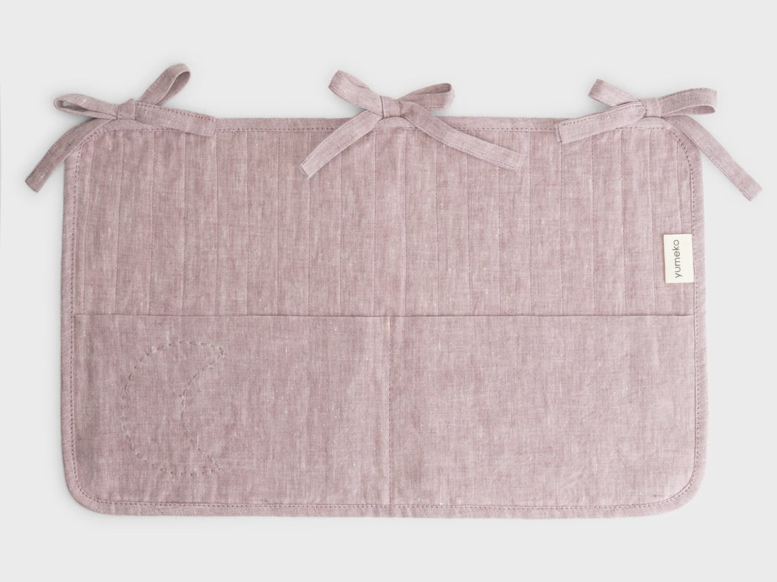 Yumeko Linnen organizer rose chambray Buitenkant 100 gewassen linnen reststoffen Vulling 100 biologisch en fairtrade katoen reststoffen