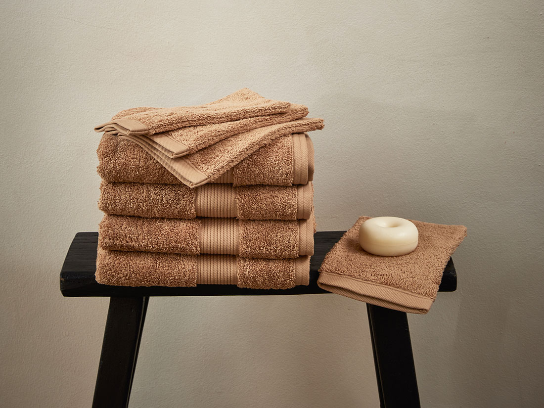 Yumeko Washandjes terry honey 15x22 4 st 100 biologisch en fairtrade katoen