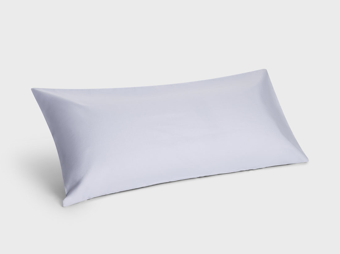 Yumeko Kussensloop percal lavender blue 40x80 100 biologisch en fairtrade katoen, percal geweven