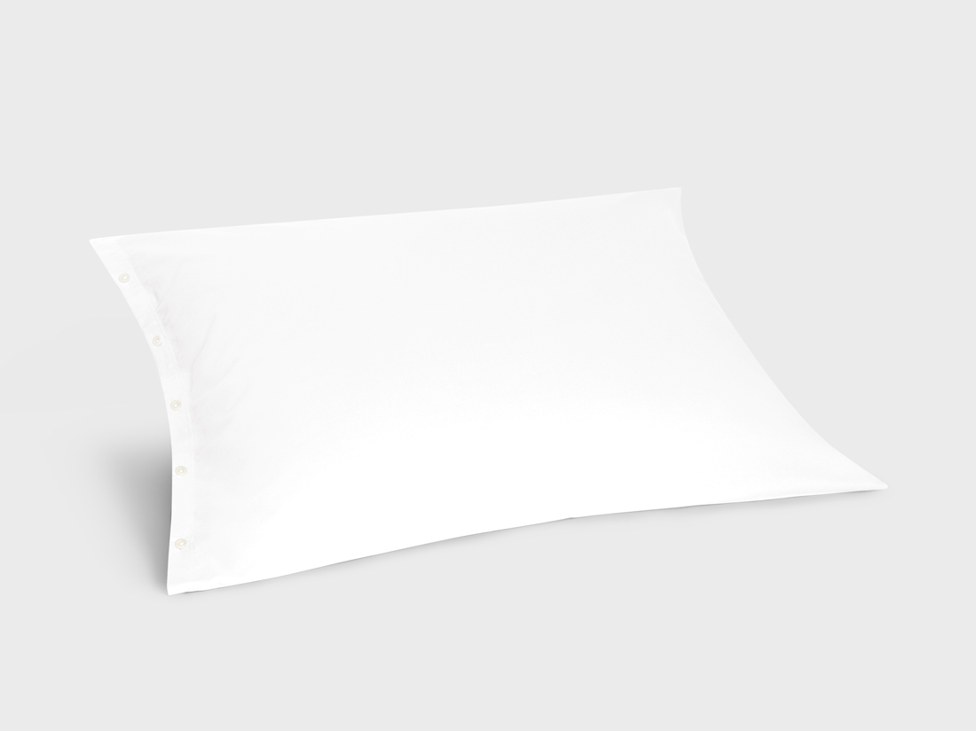 Yumeko Kussensloop velvet flanel pure white 70x90 100 biologisch katoen, flanel (licht geborsteld)