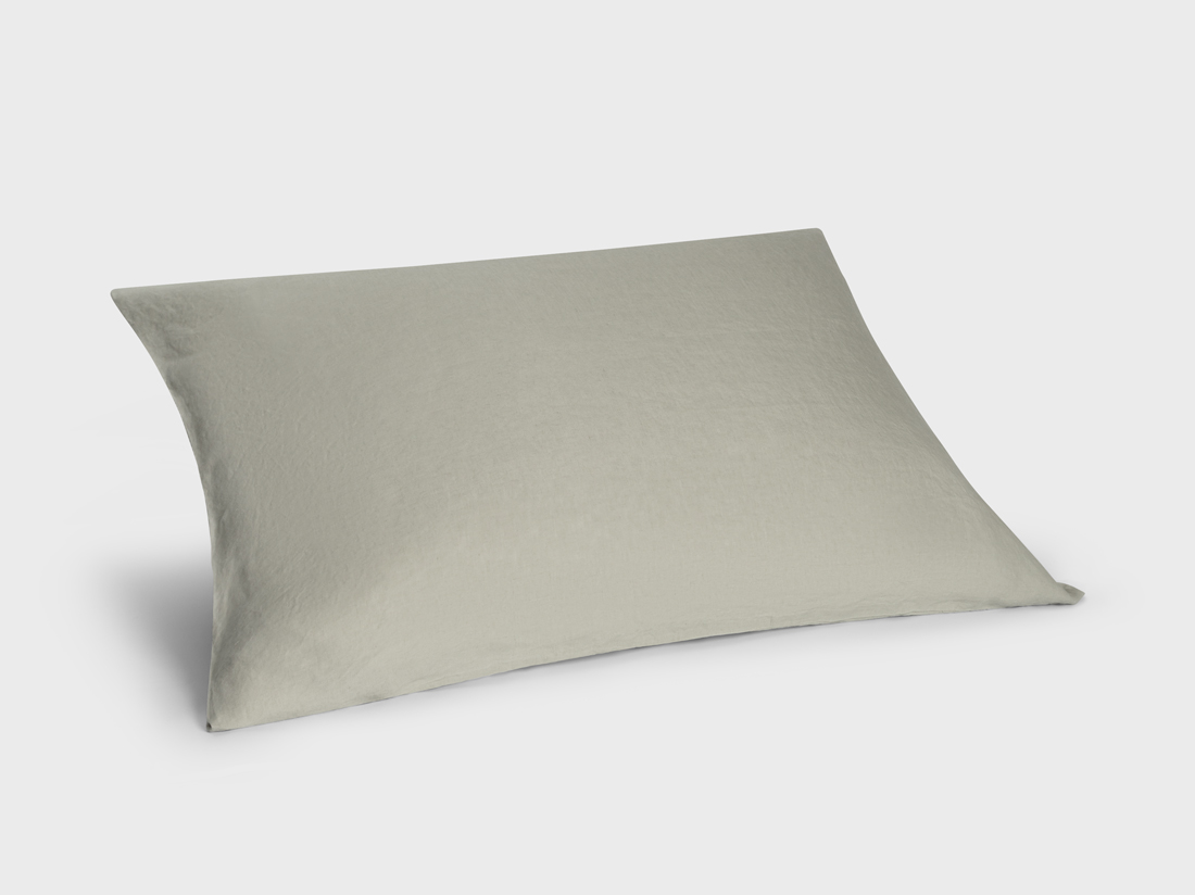 Yumeko Kussensloop gewassen linnen misty green 70x90 100 gewassen linnen