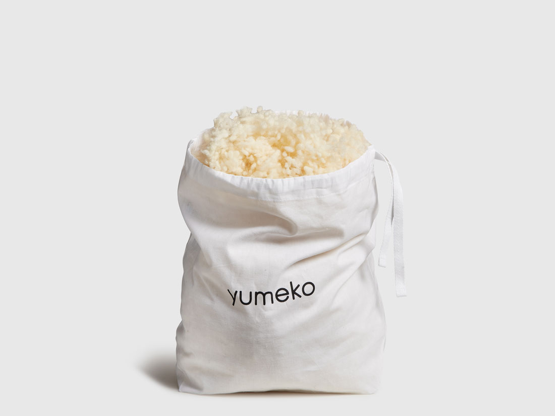 Yumeko Bijvulzakje wol 100 biologische wolbolletjes