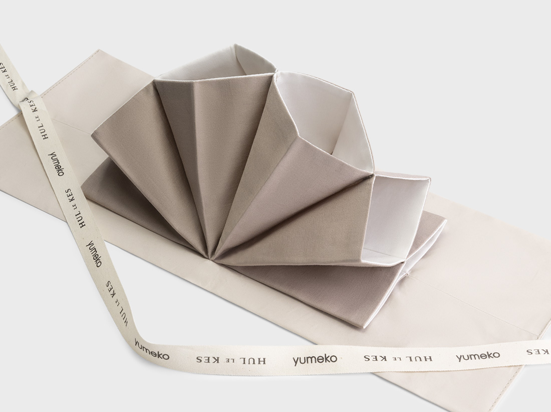 Yumeko Sieraden organizer natural 100 biologisch en fairtrade katoen reststoffen