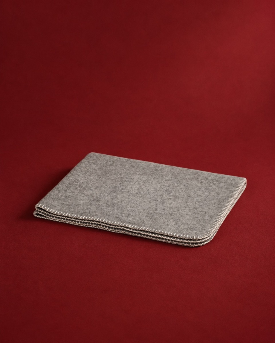 Babydeken merinowol grey melange