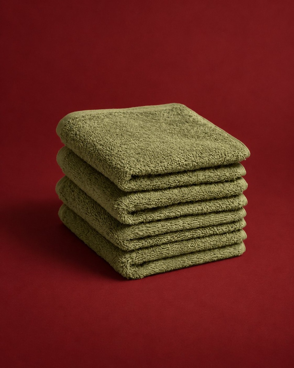 Gastendoekjes terry olive green