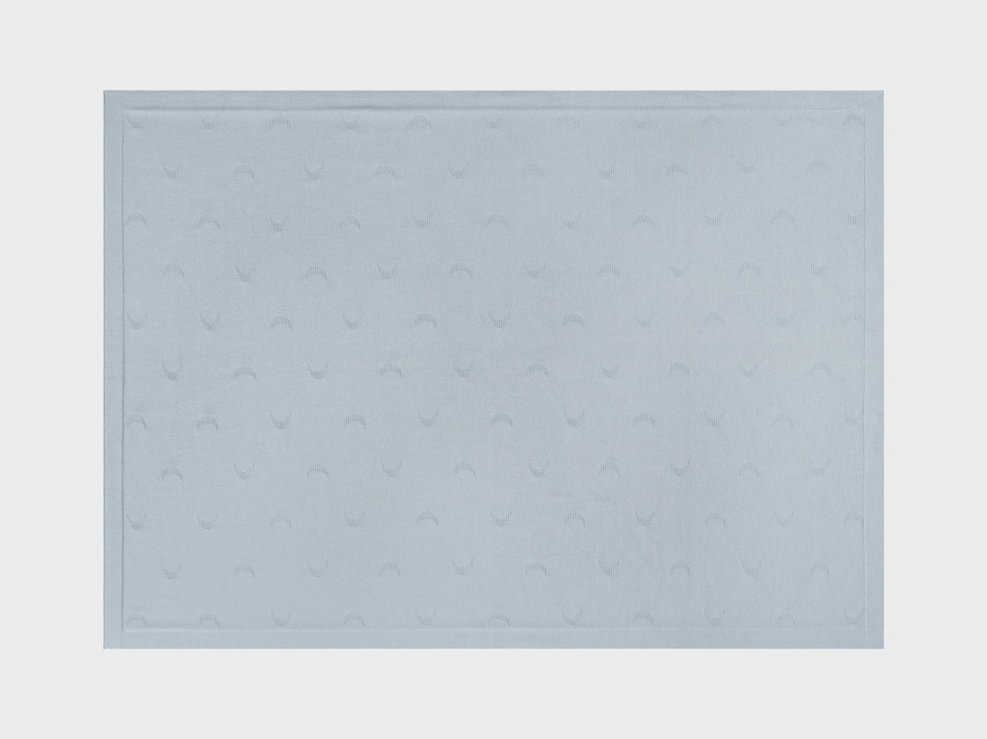 Babydeken katoen moon faded blue 75x100