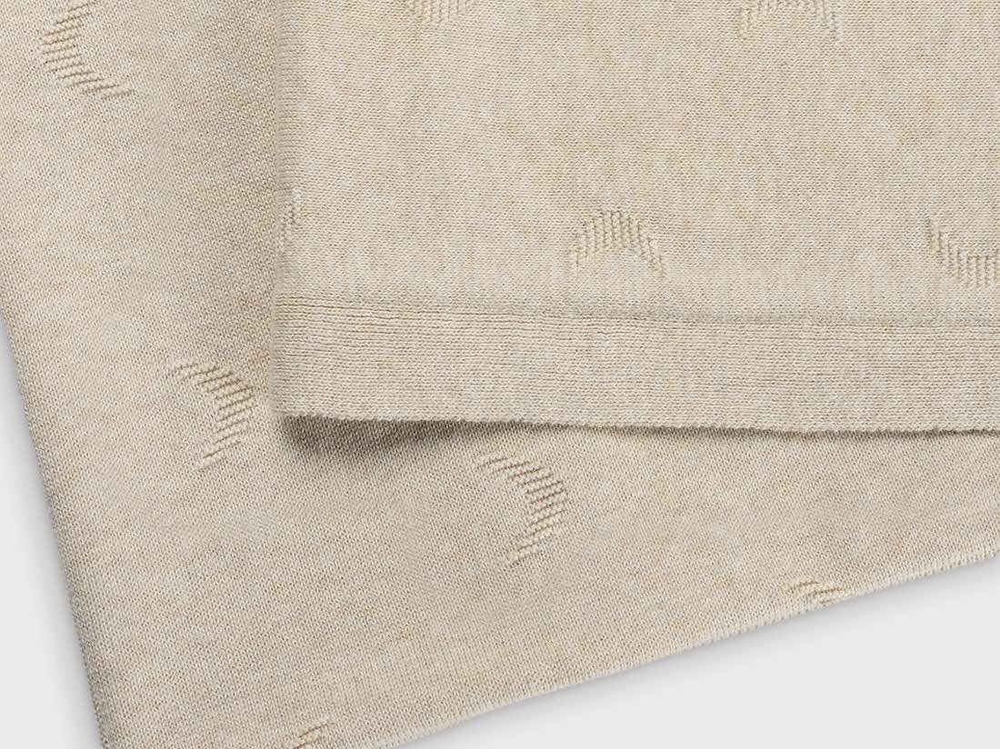 Babydecke Baumwolle Moon Oat Melange 75 x 100