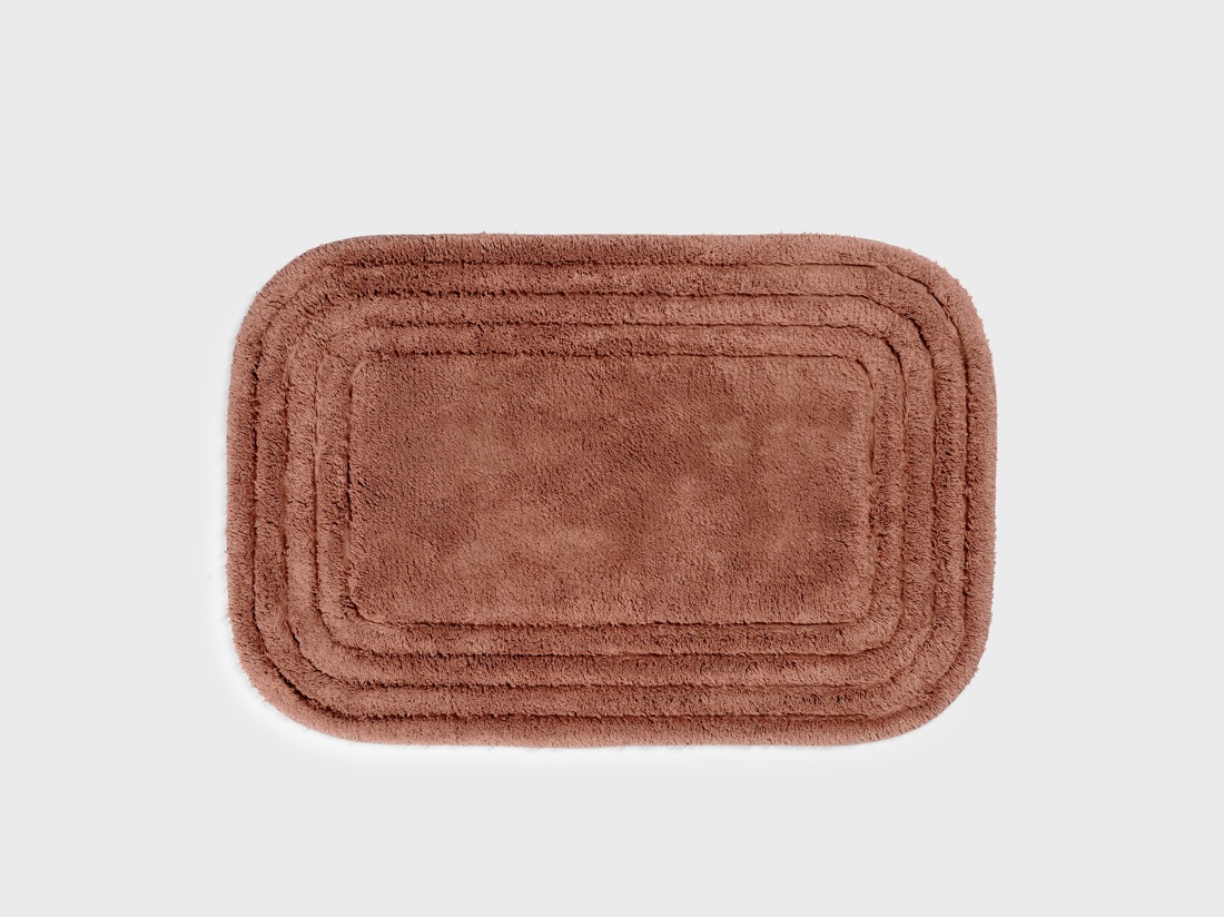 Tapis de bain ovale rose poudré 60x90