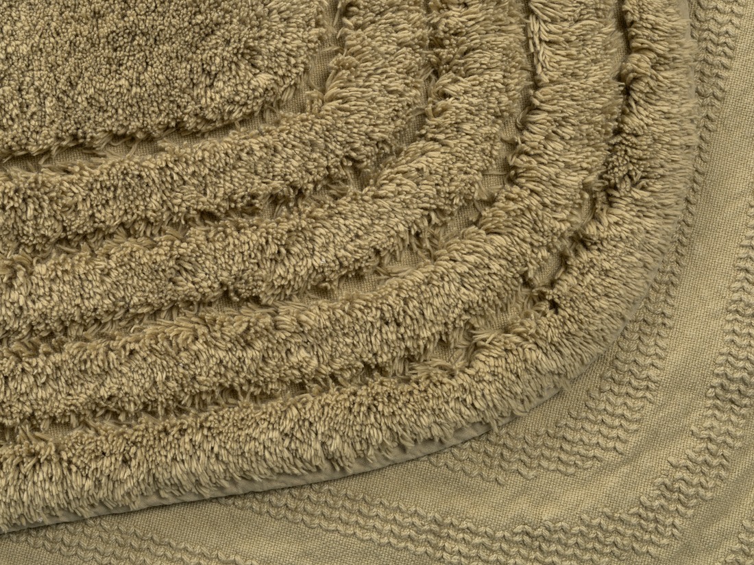 Tapis de bain ovale vert olive 60x90