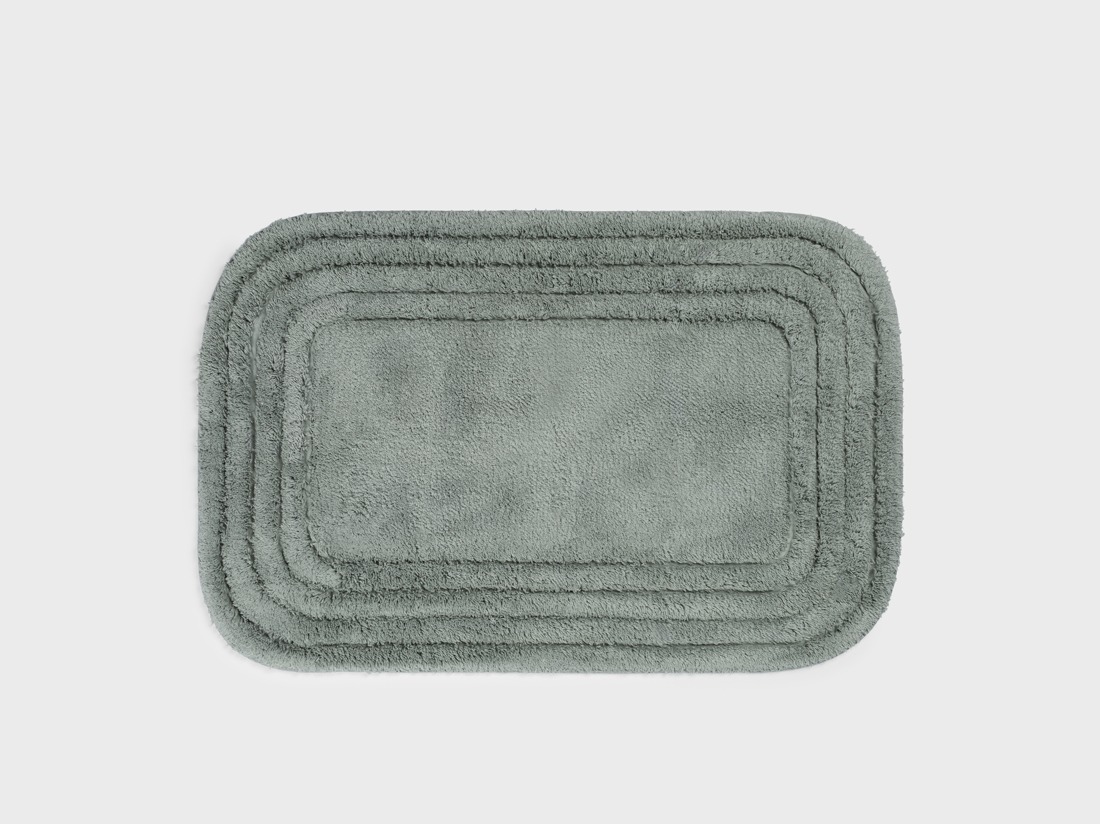 Tapis de bain ovale vert d'eau 60x90