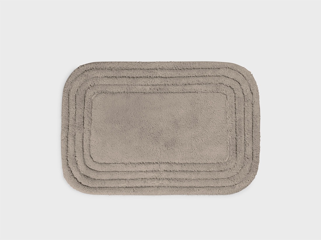 Tapis de bain ovale taupe chaud 60x90