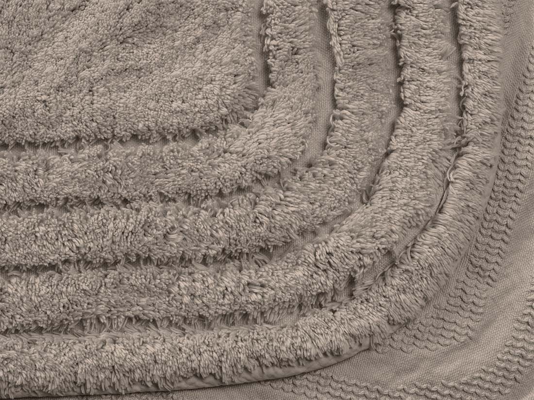 Tapis de bain ovale taupe chaud 60x90