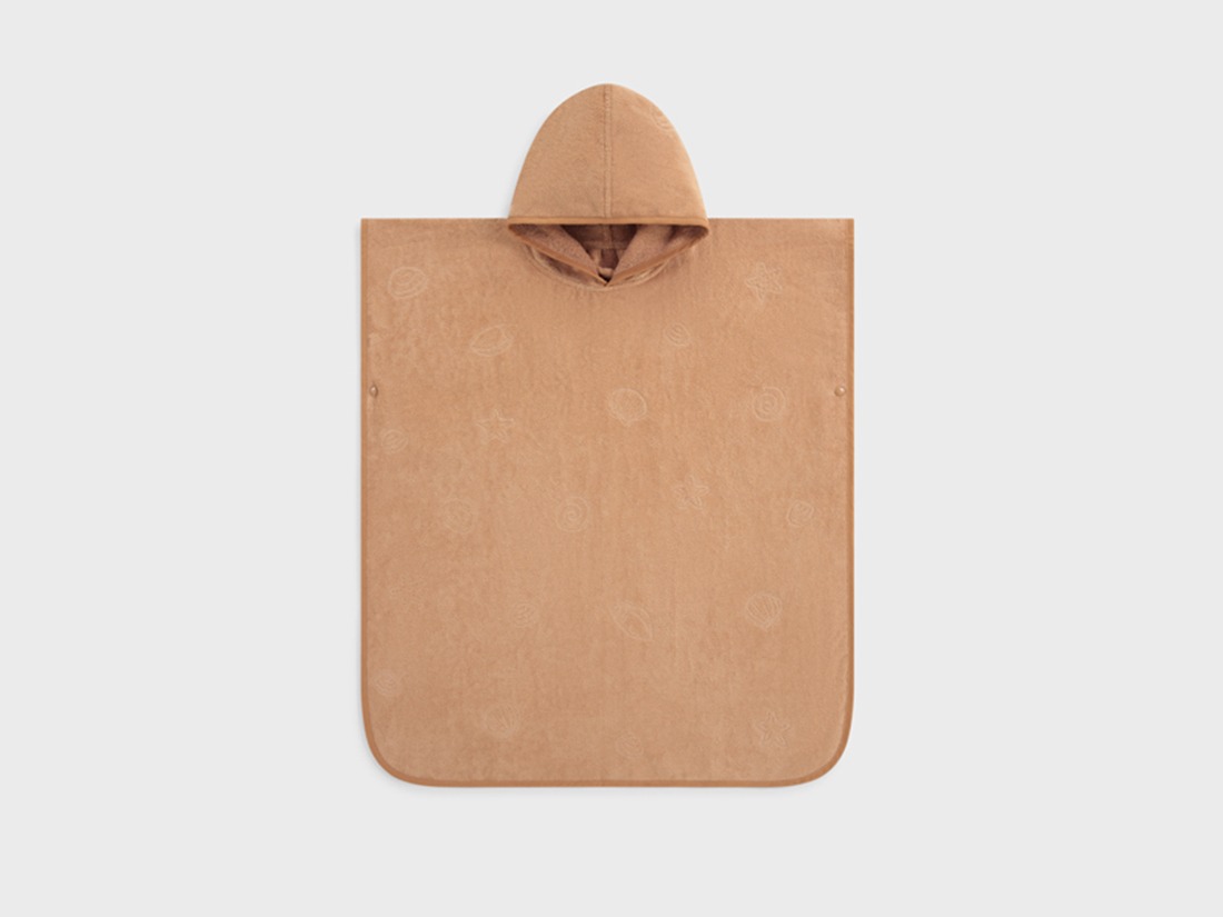 Badponcho velours seashell terracotta