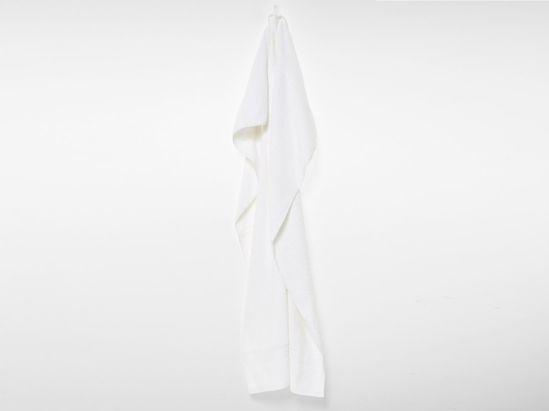 Serviette de bain éponge blanc pur 100x150 - 1 pc