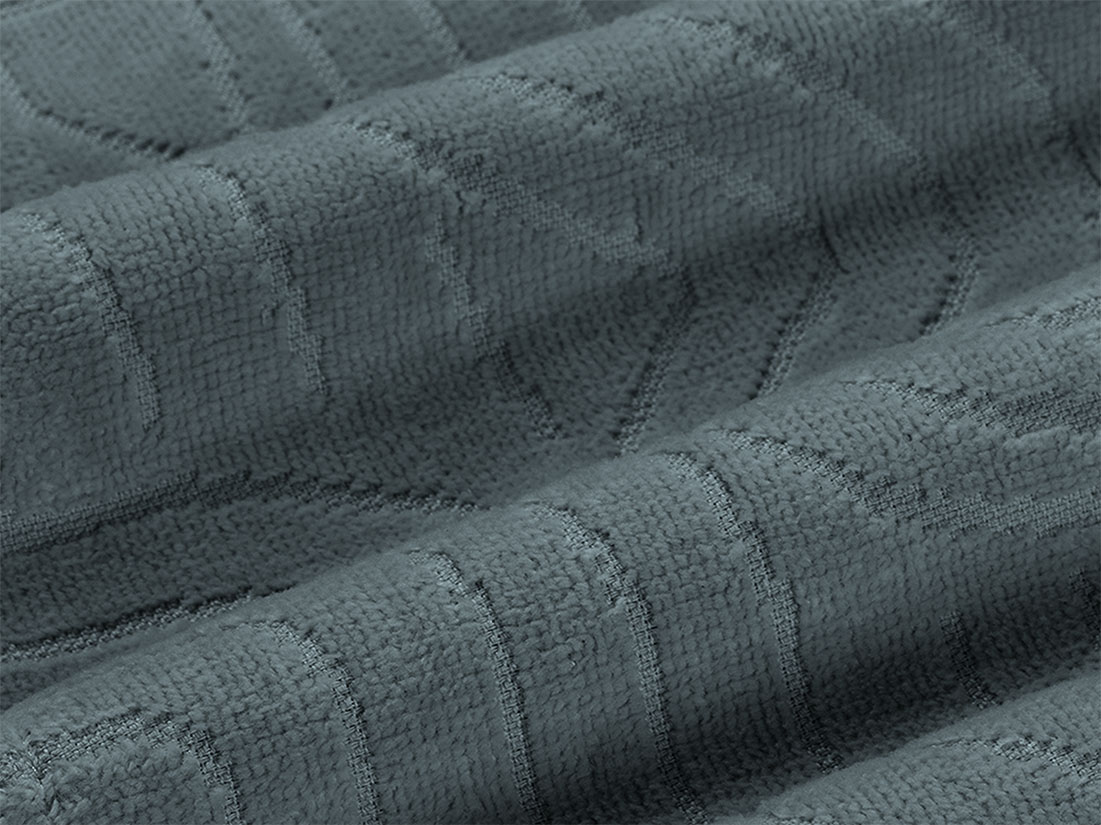 Badjas velours pebble blue