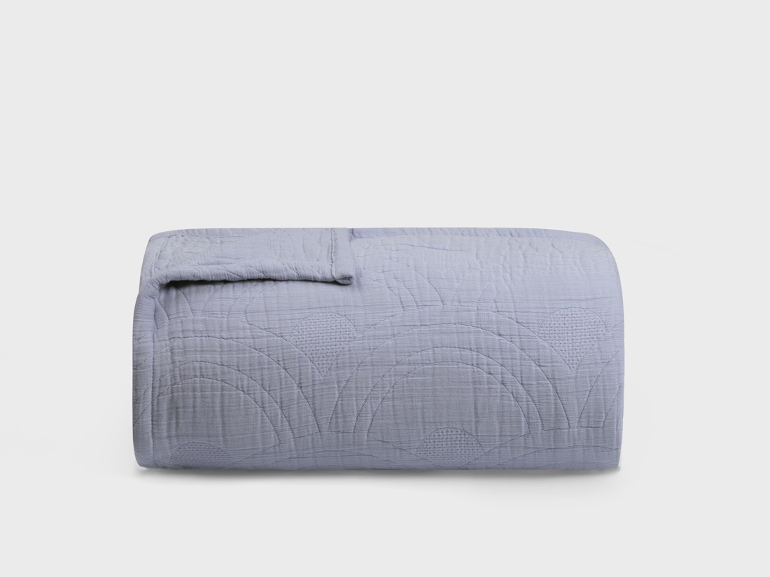 Sprei mousseline katoen arch lavender blue