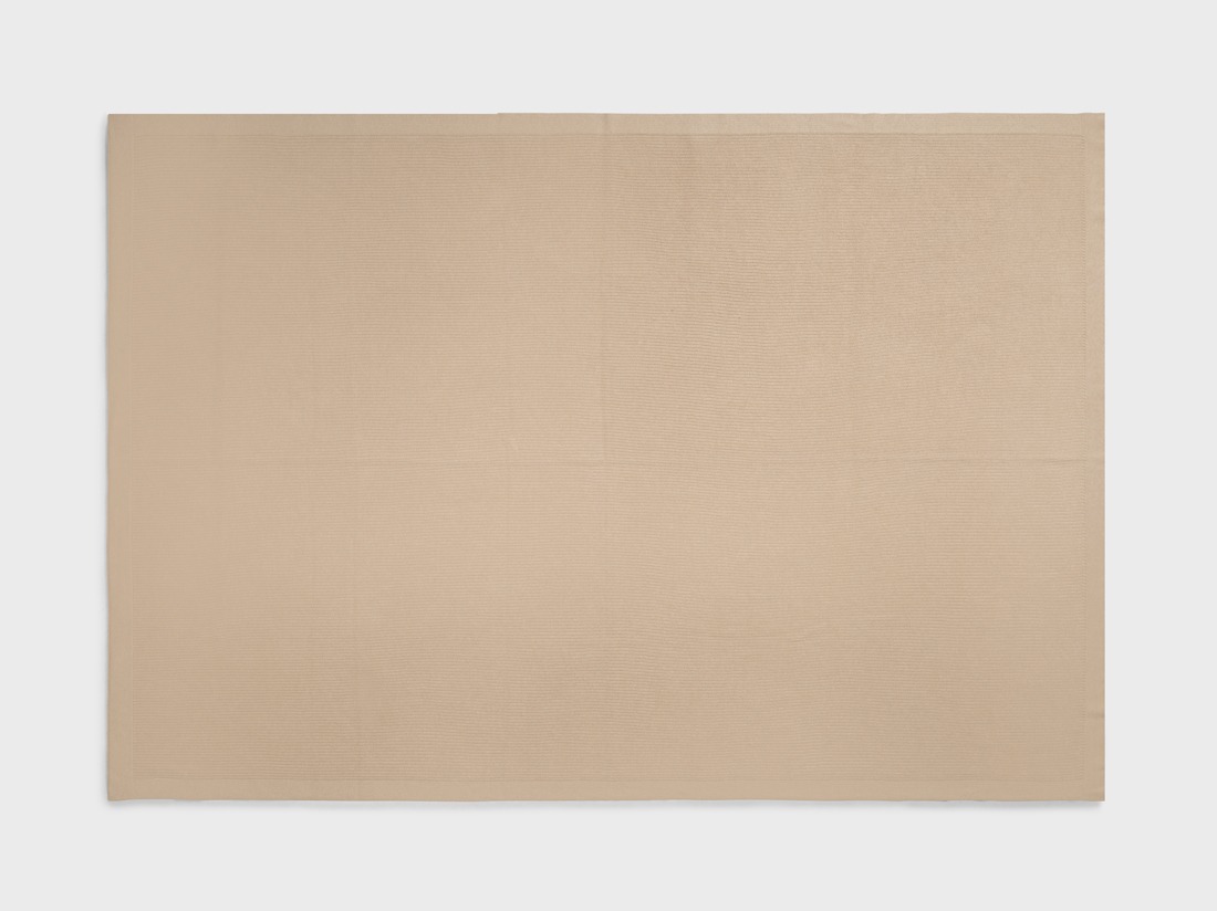 Deken katoen rib oat melange 150x210