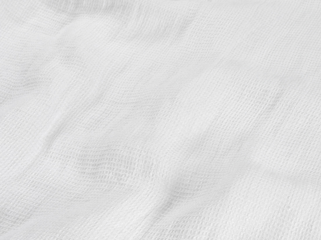 Blusenkleid Gewaschenes Leinen Waffel Pure White