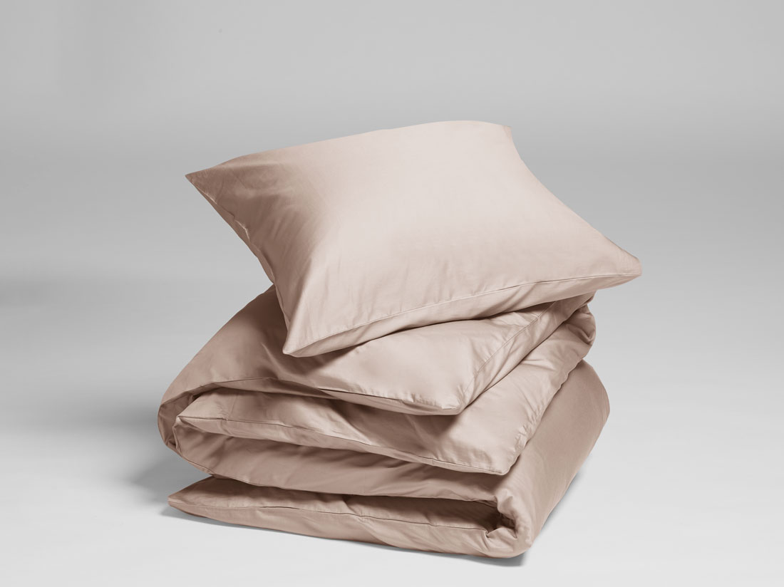 Dekbedovertrek katoen satijn dusty rose