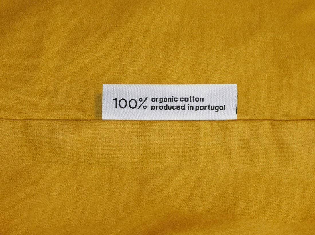 Parure de lit flanelle de coton jaune d'Inde