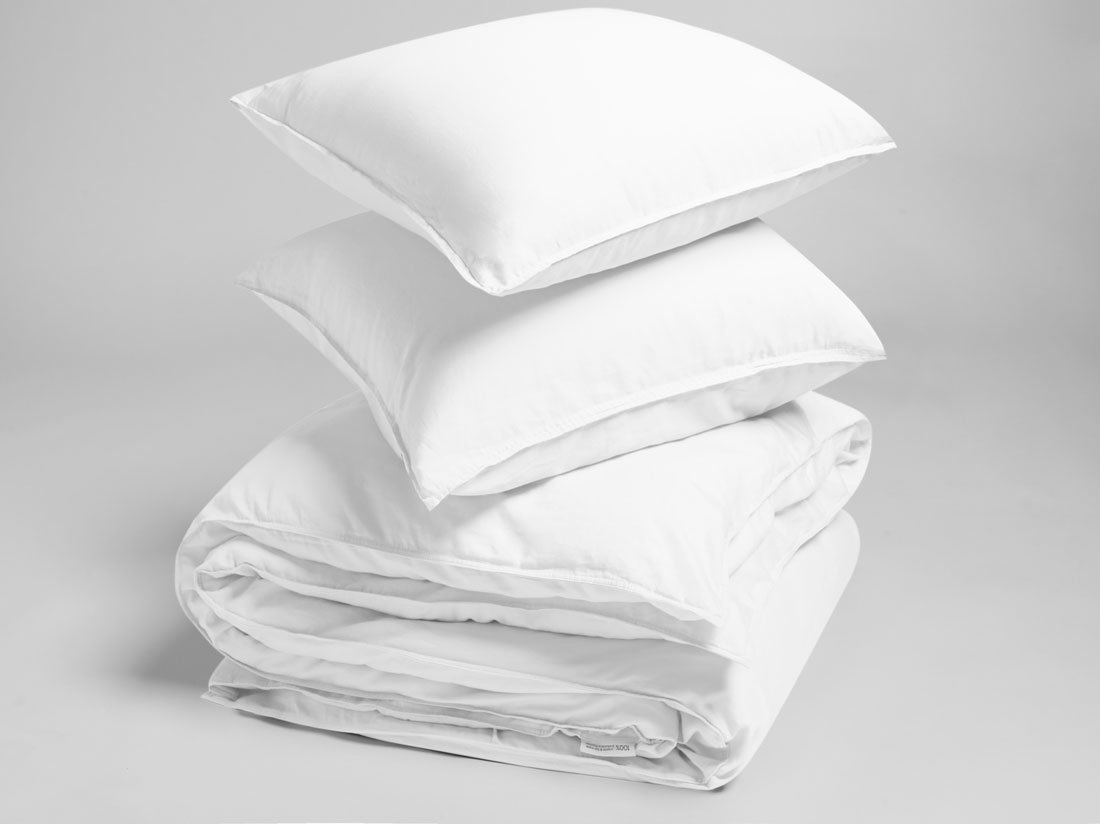 Bettwäscheset Gewaschener Baumwollsatin White