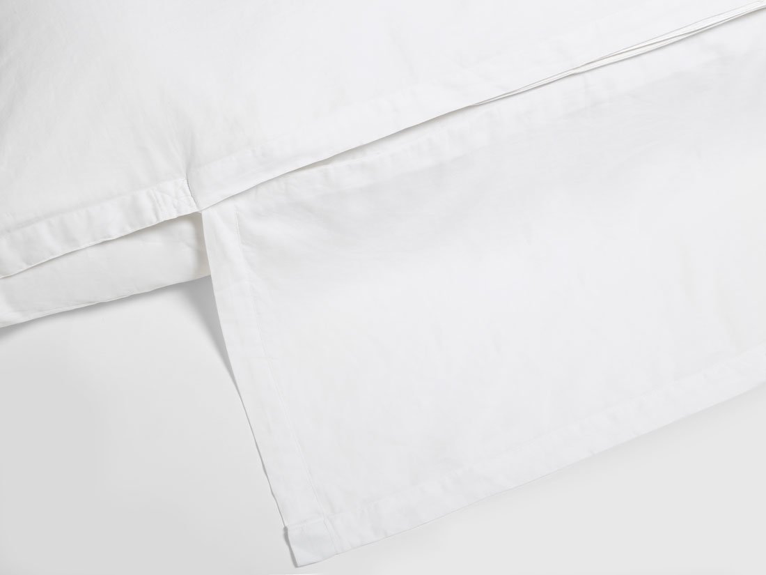 Bettwäscheset Gewaschener Baumwollsatin White