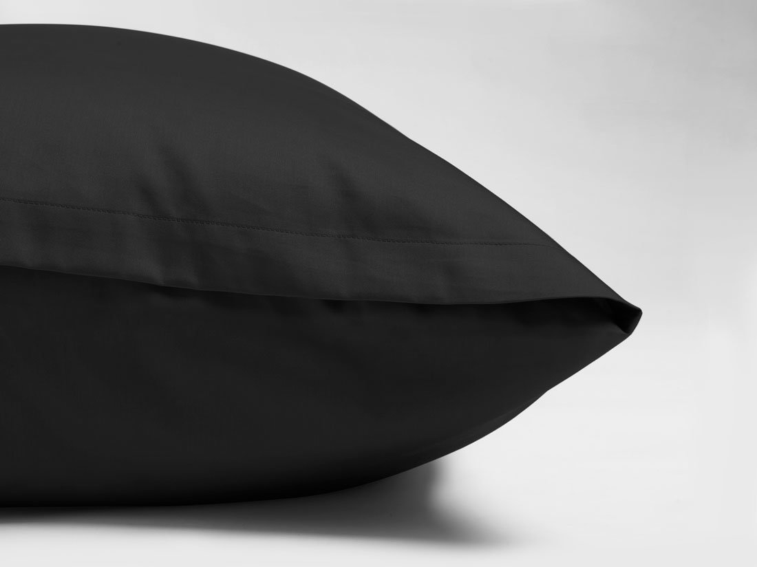 Kussensloop katoen satijn dark anthracite