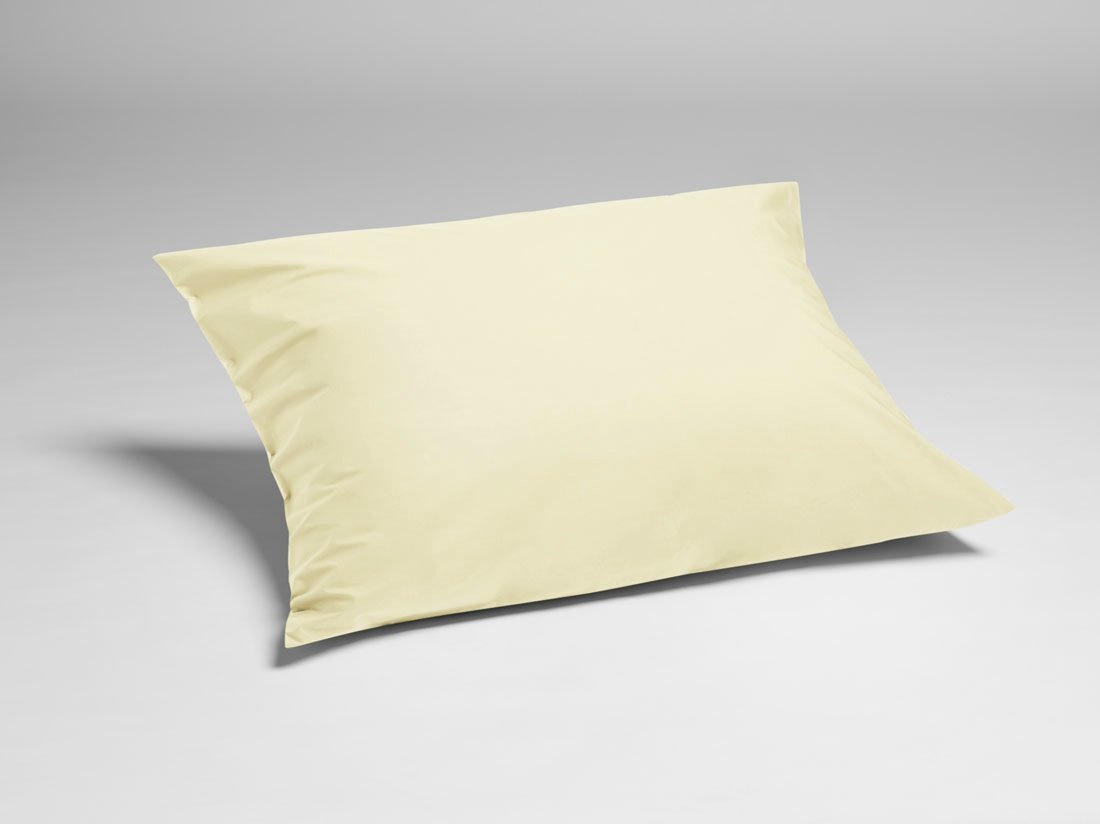 Kussensloop percal katoen pastel lemon
