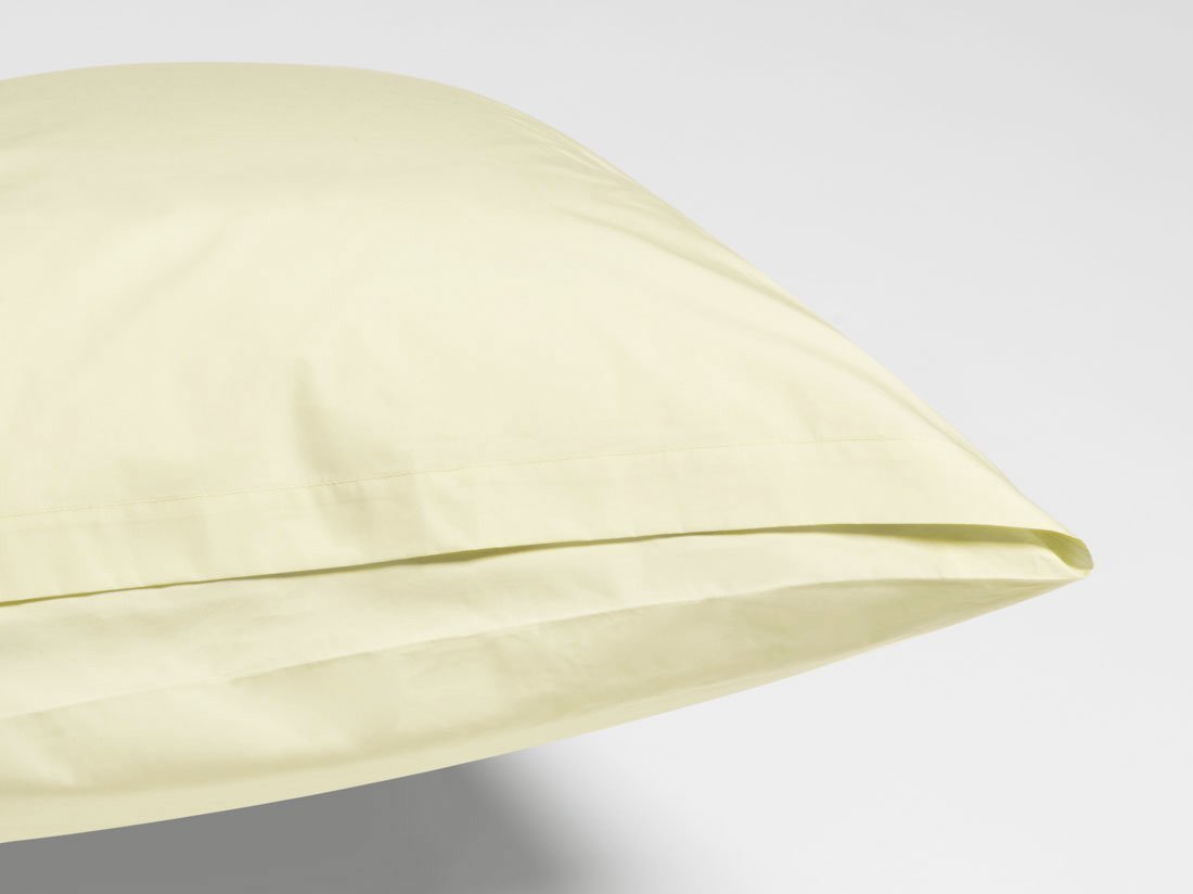 Kussensloop percal katoen pastel lemon