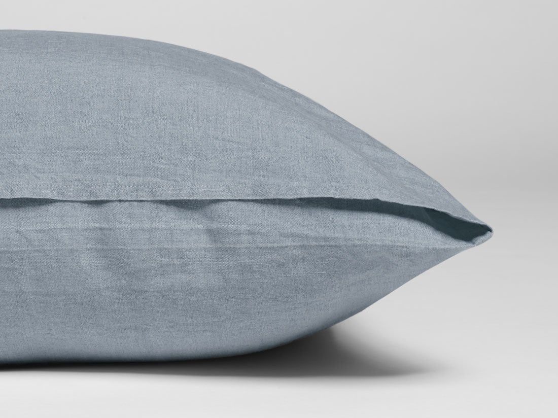 Kussensloop gewassen linnen dusk blue