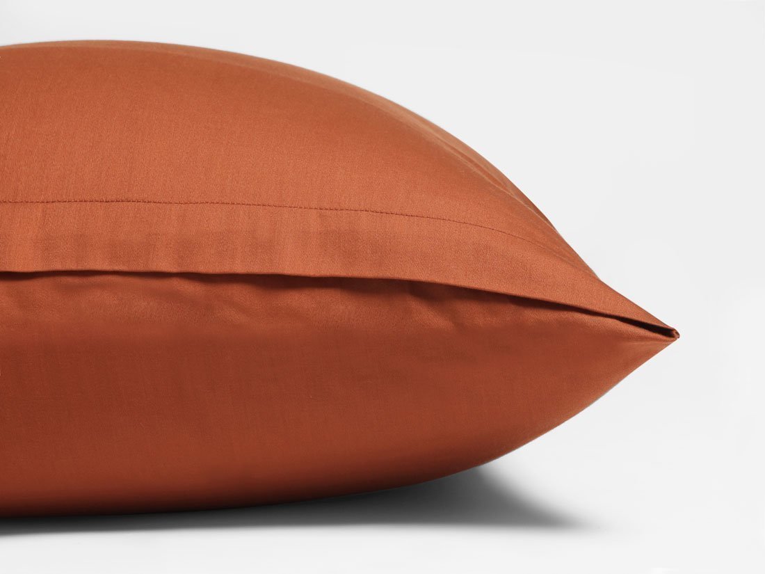 Kussensloop gewassen katoen satijn bronze