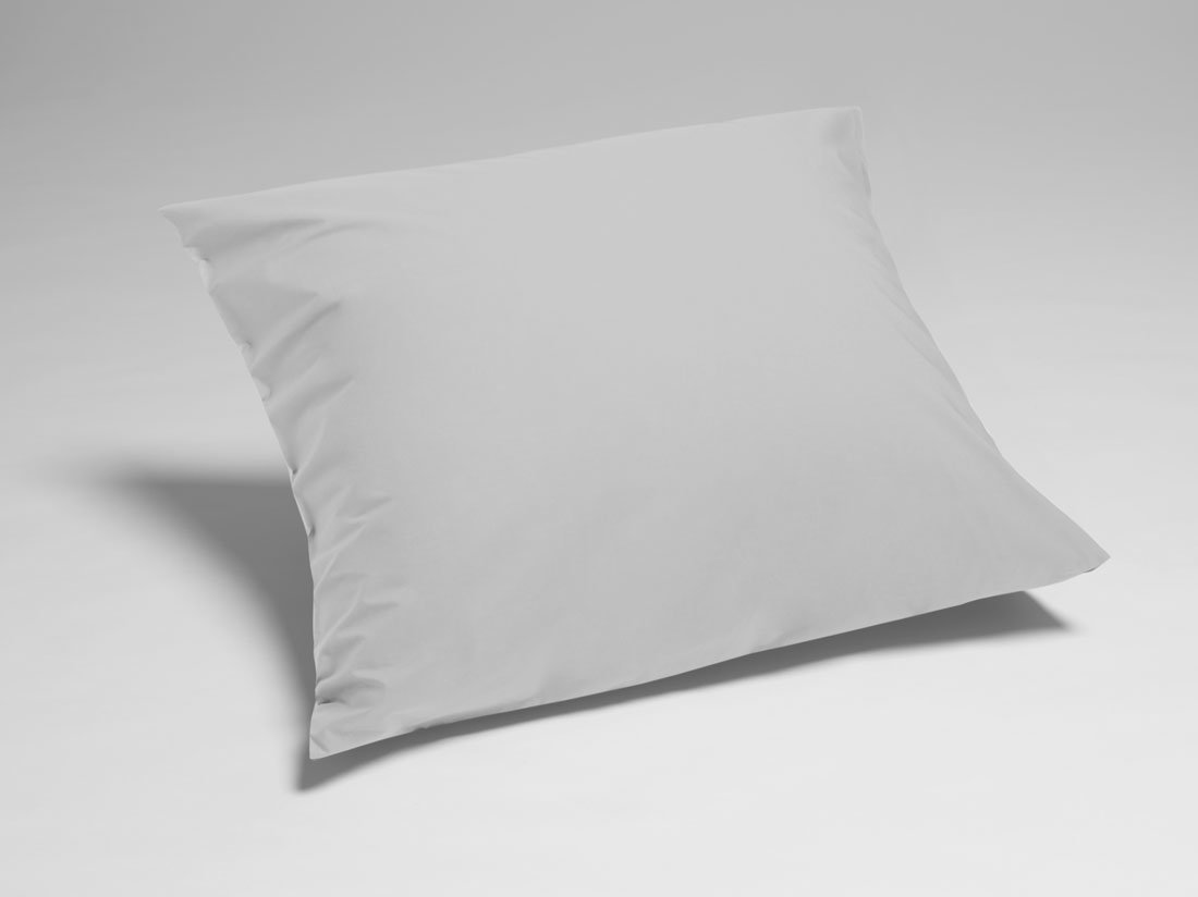 Kissenbezug Perkal-Baumwolle Misty Grey