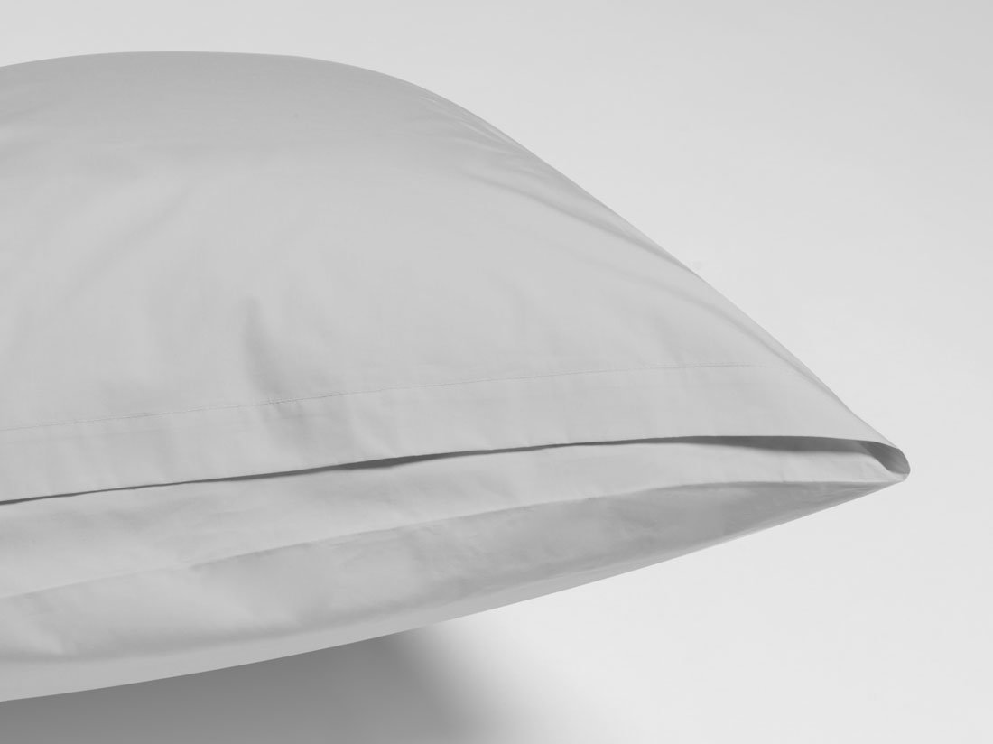 Pudebetræk percale misty grey