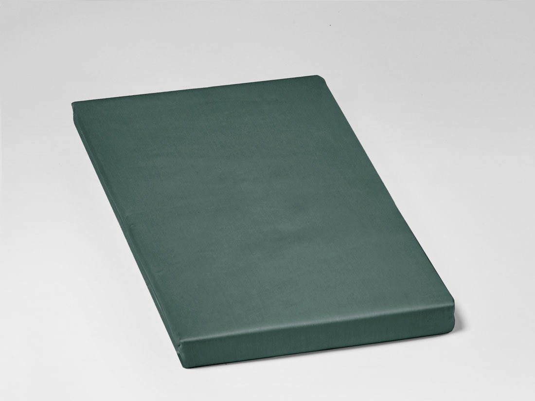 Hoeslaken katoen satijn deep green