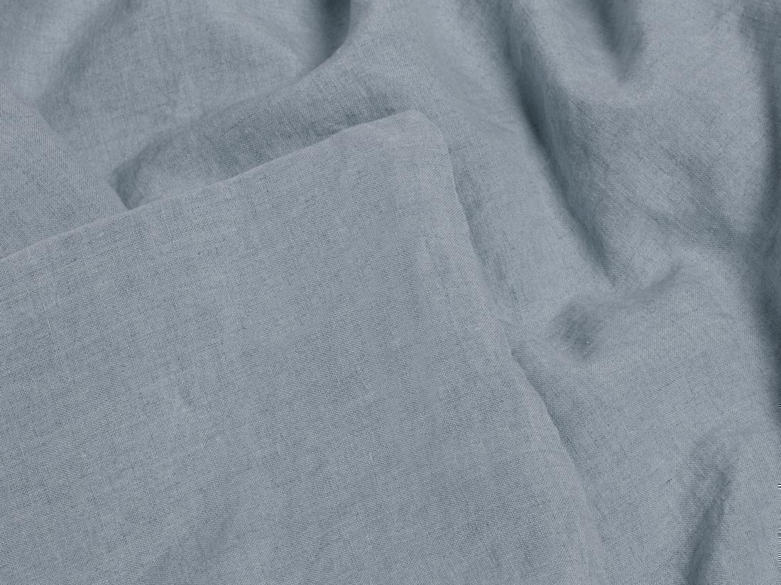 Hoeslaken gewassen linnen dusk blue