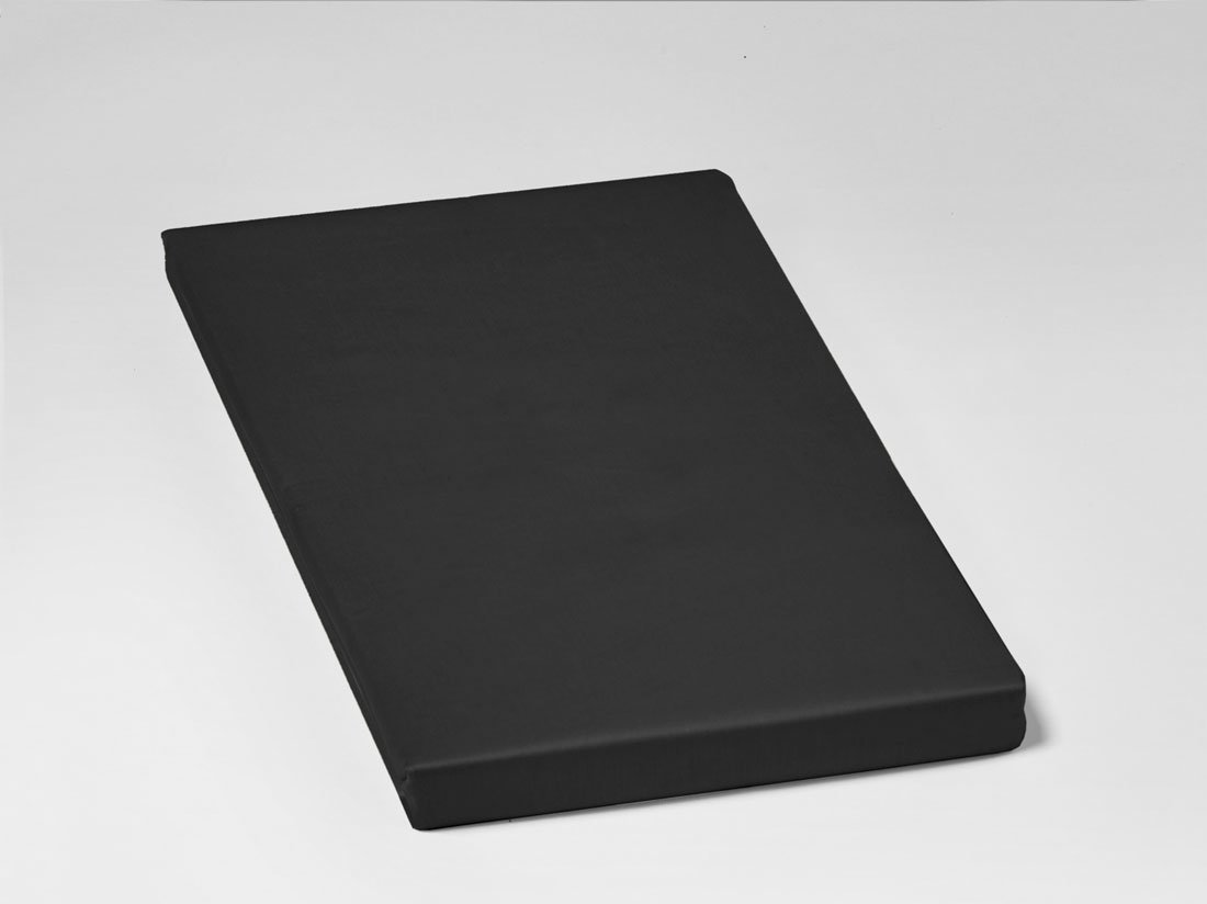 Faconlagen bomuldssatin dark anthracite