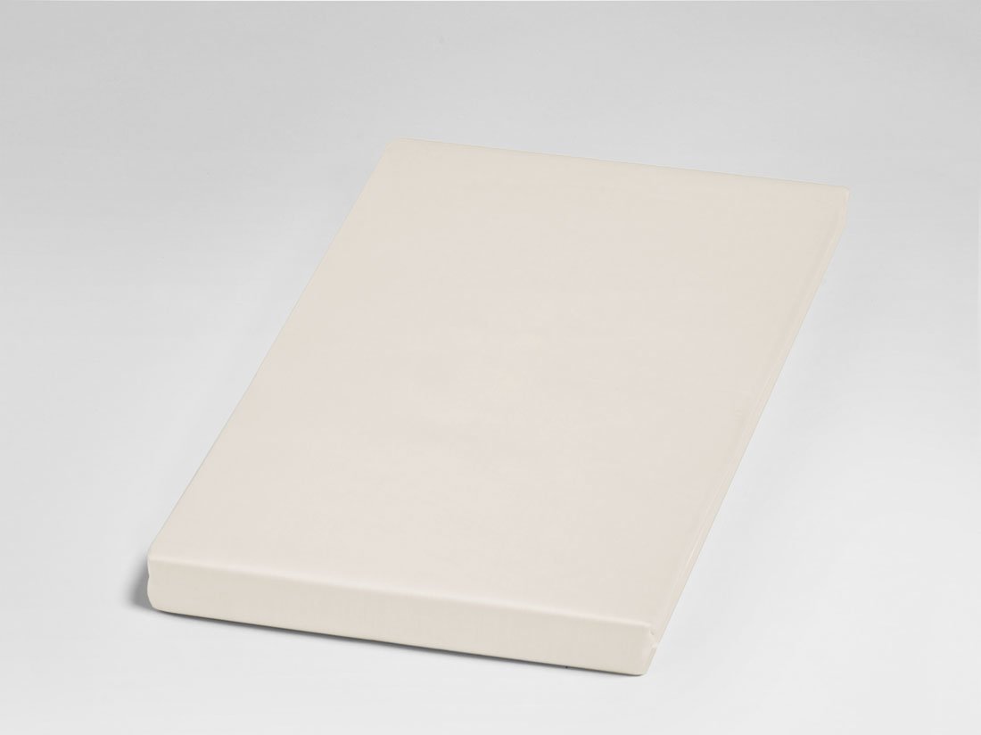 Hoeslaken topper katoen satijn natural