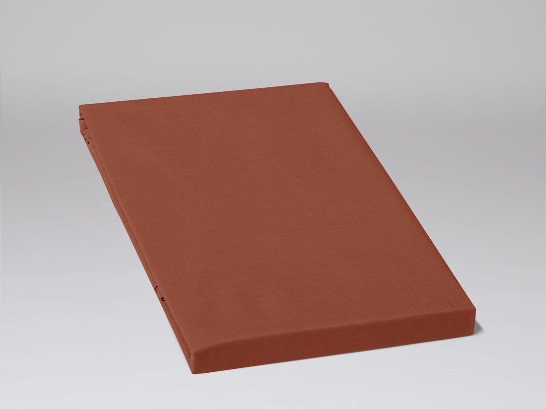 Faconlagen percale rusty red